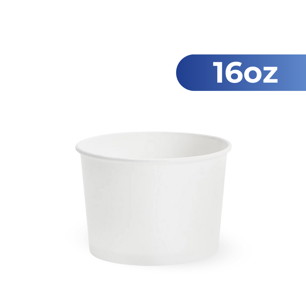 【SUNPAK】白色纸汤桶 (115mm口径) 1000CT x 16OZ
