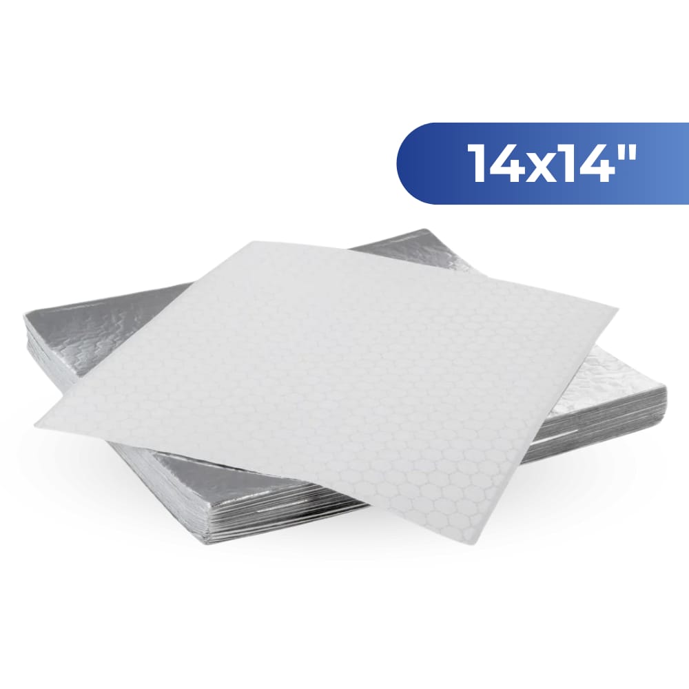 [14inch] 14 x 14" 银色保温铝箔纸/汉堡纸 1000SHEETS