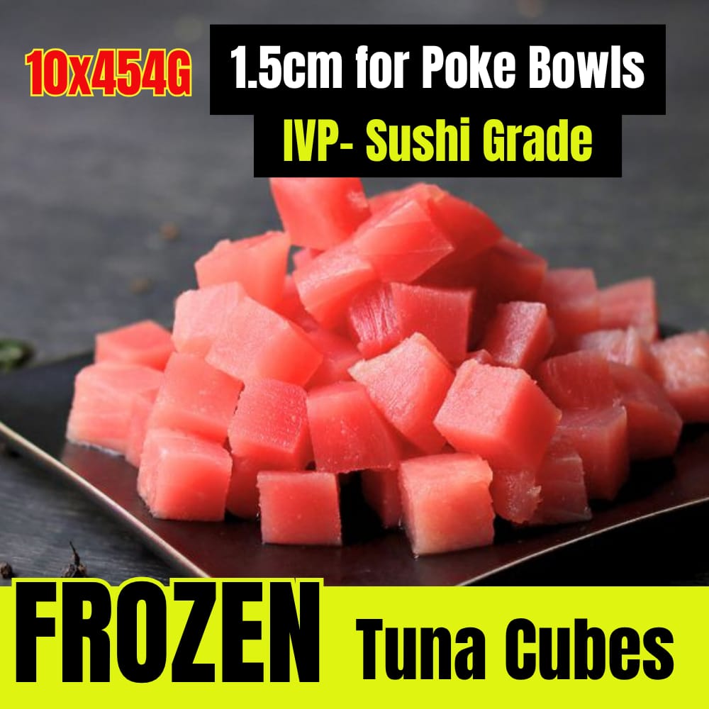 【寿司级】1.5cm IVP吞拿鱼块 Poke Cubes, 冷冻 10 x 454G