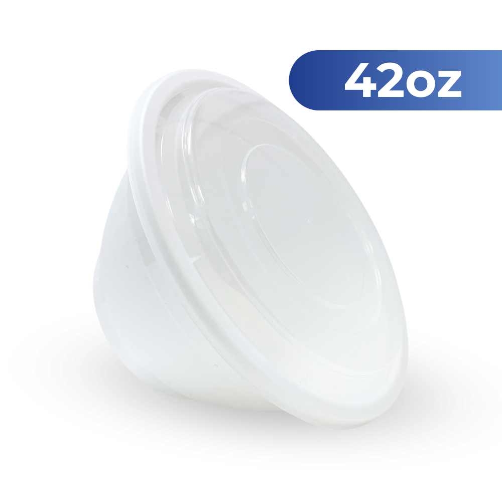 【SUNPAK】[NB42W] 可微波面碗 带盖 150SETS x 42OZ