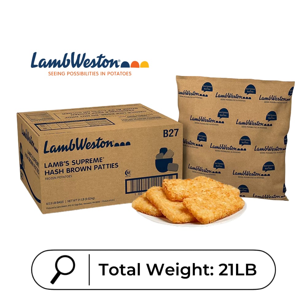 【Lamb Weston】Galettes de pommes de terre rissolées, Surgelé 21LB