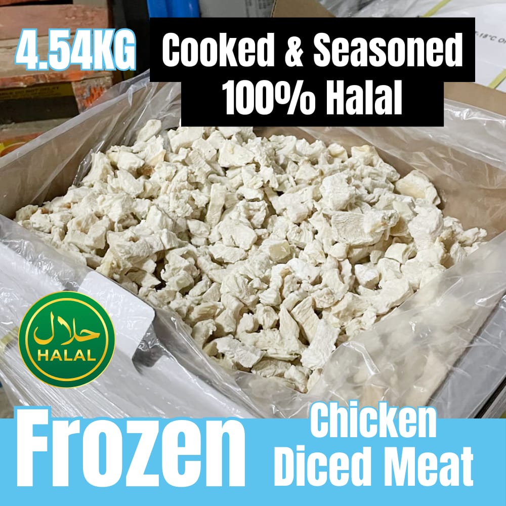 【Glacial Treasure】Seasoned & Diced Chicken Halal, Frozen 4.54KG
