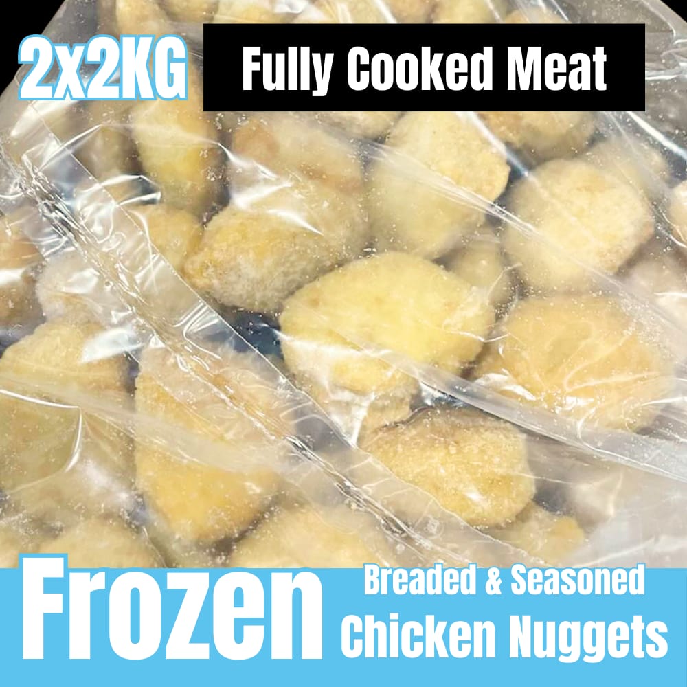 【Golden Maple】Chicken Nuggets, Fully Cooked Breaded Seasoned, Frozen 2 x 2KG