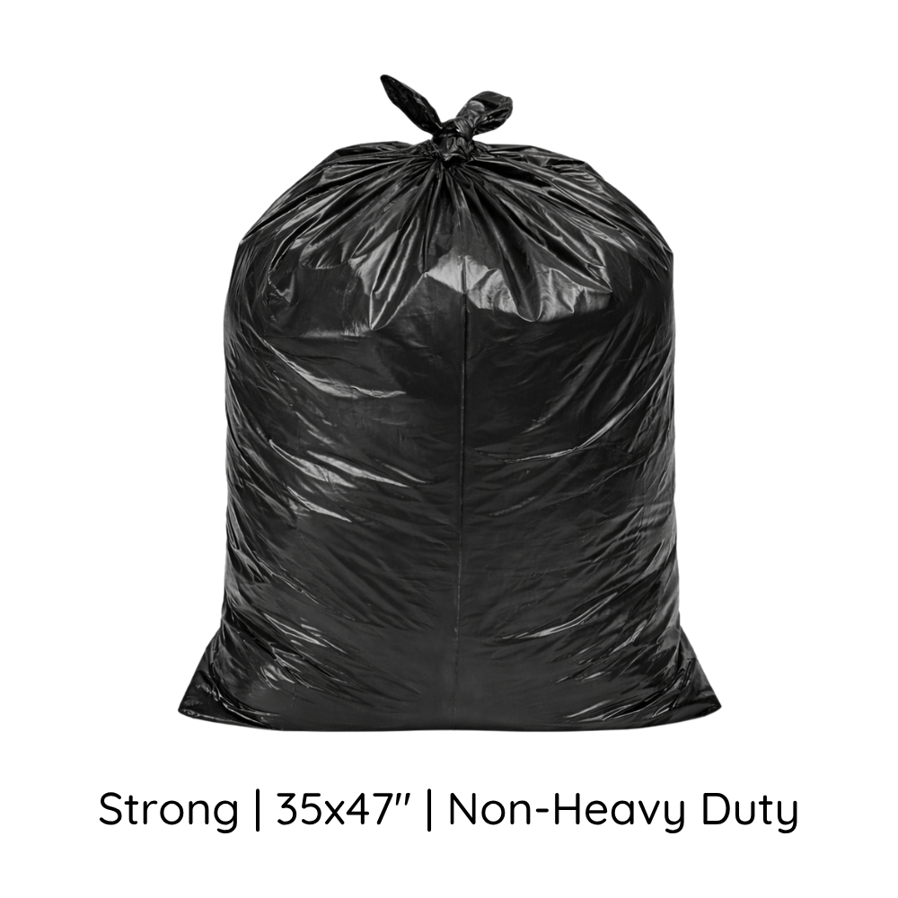 [Strong] 35 x 47'' 非加厚型 黑色垃圾袋子 250CT