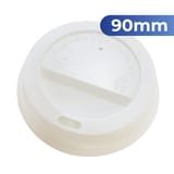 [Dome Lid 90mm] 90mm 白色纸杯盖/咖啡杯盖 (适用10/12/16/20/24oz纸杯) 1000CT