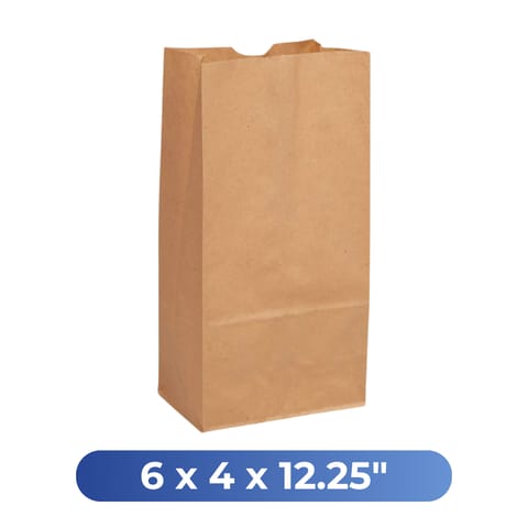 【Rosenbloom】6 x 4 x 12.25" #8棕色纸袋 500CT (8LB)