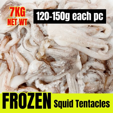 120-150g Squid Tentacles, Net Weight 100%, Frozen 7KG