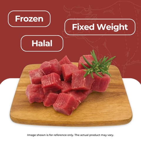 1.5" Diced Beef Leg Meat Halal, Frozen 30LB