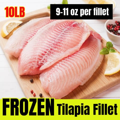 9-11oz Tilapia Fillet , Frozen 10LB