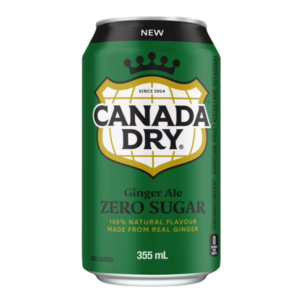 【Canada Dry】Ginger Ale Zero Sugar 12 x 355ML