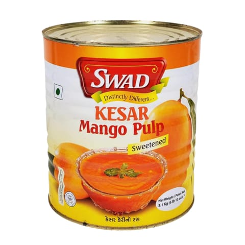 【Swad】Kesar Sweetened Mango Pulp 6 x 3.14KG