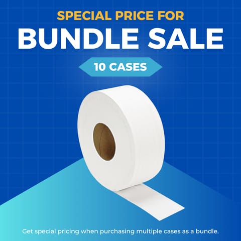 【SUNPAK】[JRT1000] 1000ft 2Ply JR Jumbo Roll Deluxe Bathroom Tissue 12ROLLS (min. 10)