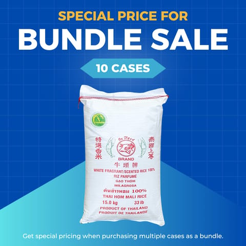 【Ox Head】Thai Jasmine Rice/Hom Mali Rice 15KG (min. 10)