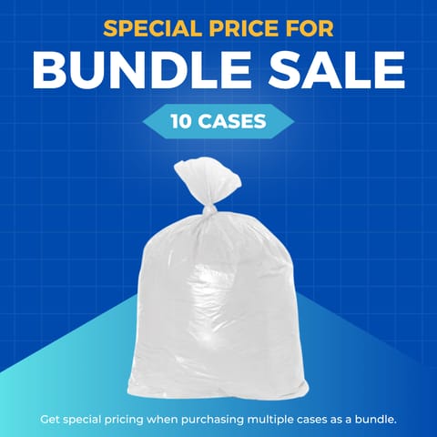 【Heavy Duty】[35x47 white Clear] 35 x 47'' Extra-Strong Clear Garbage Bag 100CT (min. 10)
