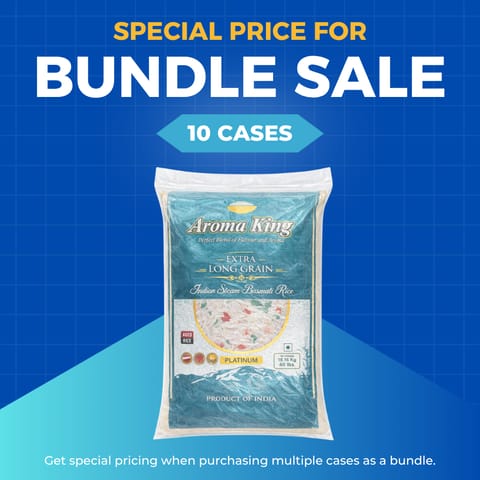 【Aroma King】Indian Steam Basmati Rice 40LB (min. 10)