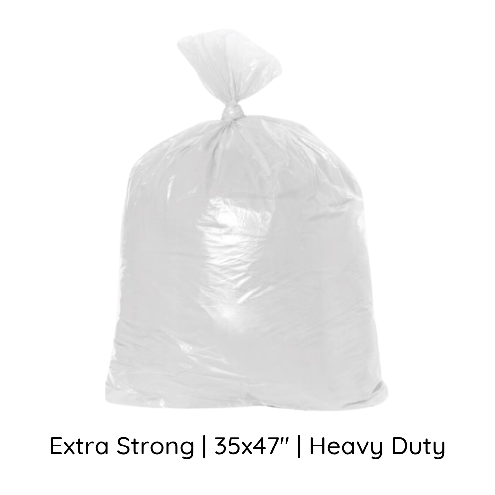 【Heavy Duty】[35x47 white Clear] 35 x 47'' Extra-Strong 加厚白色垃圾袋 100CT