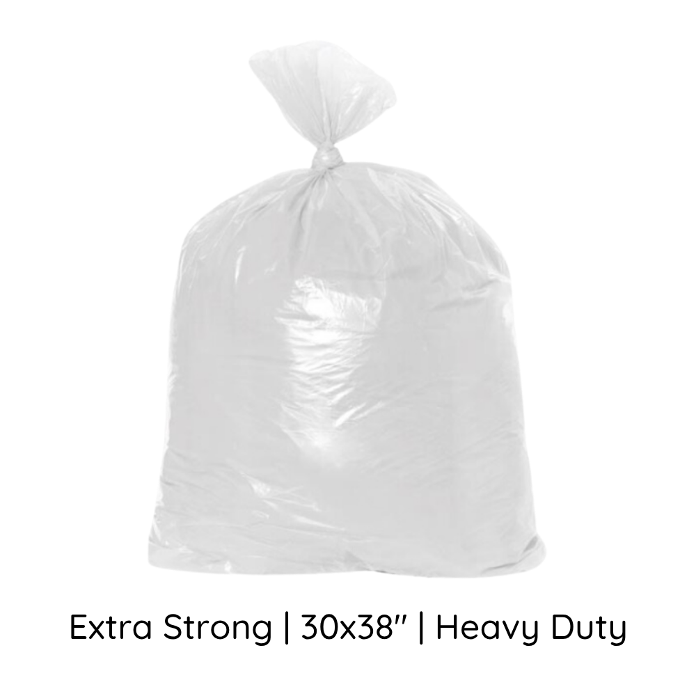 【Heavy Duty】[30x38 white Clear] 30 x 38'' Extra-Strong 加厚白色垃圾袋 250CT