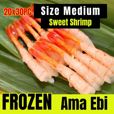 Ama Ebi Sweet Sushi Shrimp Medium, Frozen 20 x 30PC