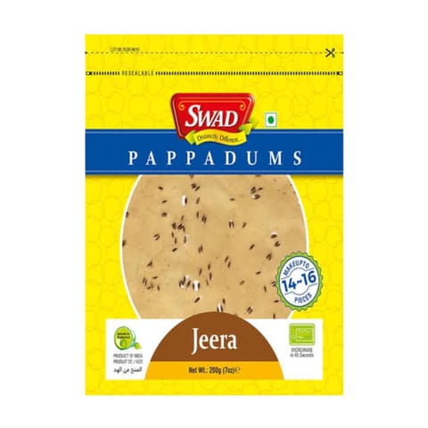 【Swad】Jeera Papad 20 x 200G