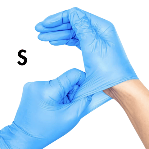 【Nitrile】Gants en nitrile bleus, taille S 10 x 100CT